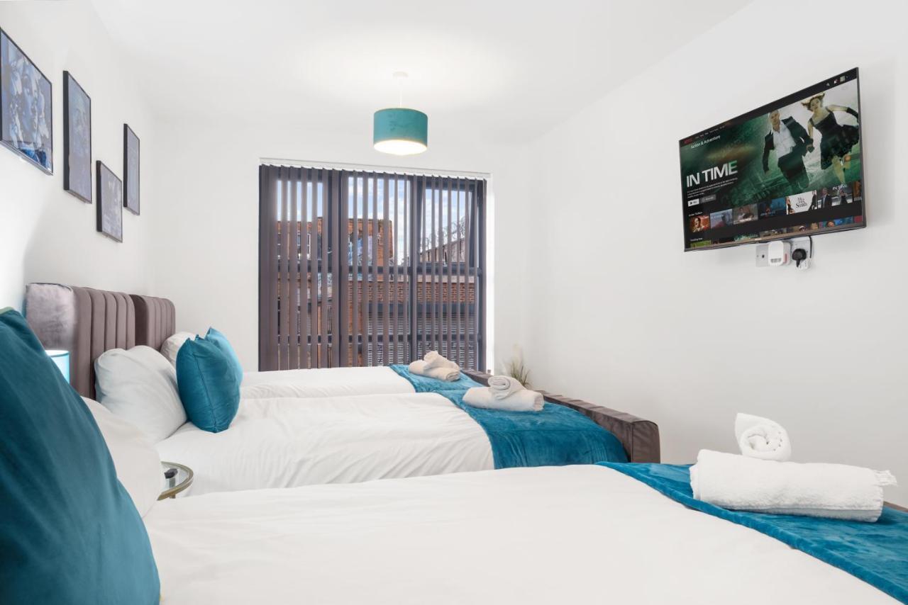 Ebra Stays - Choice Of 2 Or 3 Individual Beds - Luxury New Build Apartment ✪ City Centre, Digbeth ✓ Smart Tv'S & Large Corner Sofa - Birmingham Eksteriør bilde