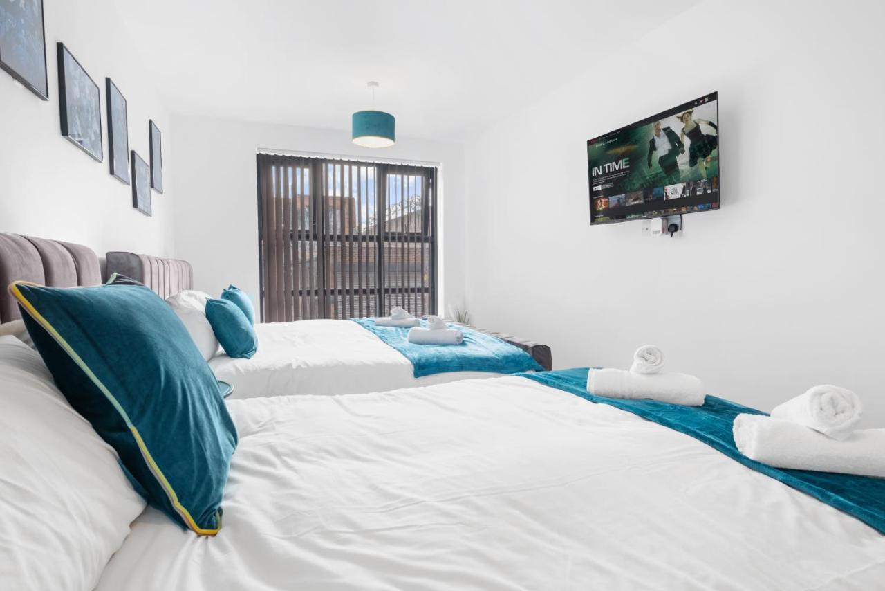 Ebra Stays - Choice Of 2 Or 3 Individual Beds - Luxury New Build Apartment ✪ City Centre, Digbeth ✓ Smart Tv'S & Large Corner Sofa - Birmingham Eksteriør bilde